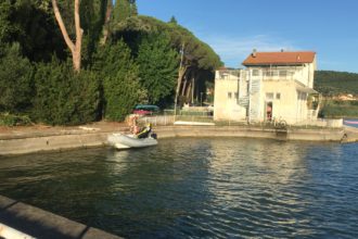 lake trasimeno - where we rent the boat to go to the island