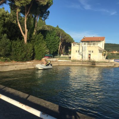 lake trasimeno - where we rent the boat to go to the island